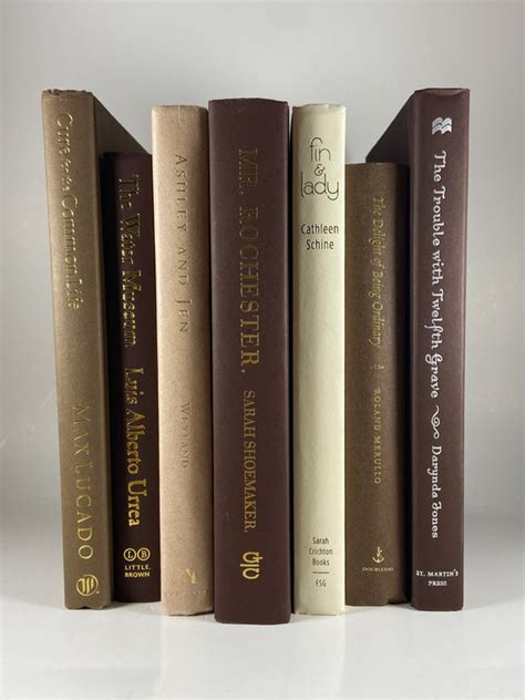 Brown Book Set Brown Books Books For Home Decor Shades Etsy
