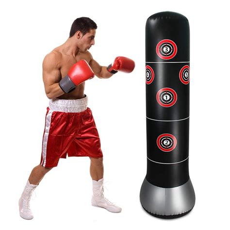 Walfront Fitness Punching Bag Heavy Punching Bag Inflatable Punching