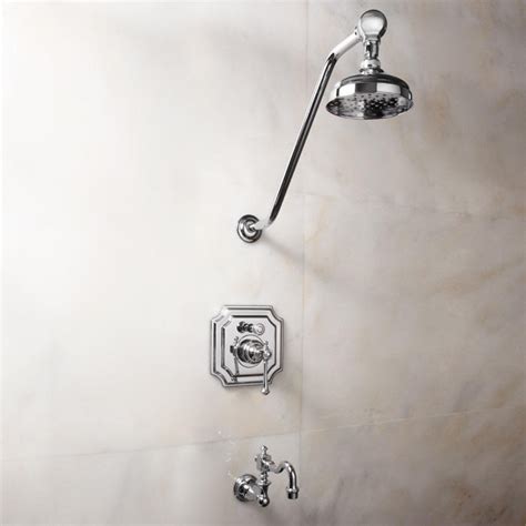 Wide range of shower faucet,shop retail rainfall shower faucet set at wholesale price,largest selection with a wholesale price ,no minimum order. Vintage Pressure Balance Tub and Shower Faucet Set with ...