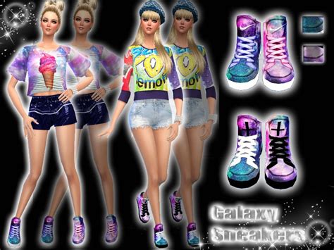 Pinkzombiecupcakes Galaxy Sneakers Sims 4 Sims Sims 4