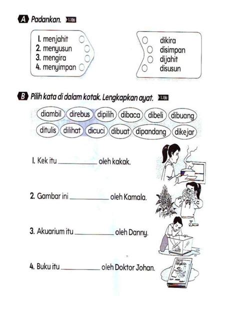 Warnakan gambar di bawah mengikut warna yang telah ditetapkan. Lembaran kerja bahasa melayu tahun 2 in 2020 | Malay ...