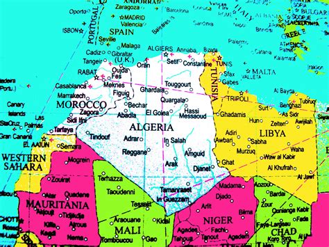 Algeria Location On World Map Map