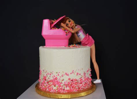 Drunk Barbie Cake For A 21st Birthday R Beautifulcakes