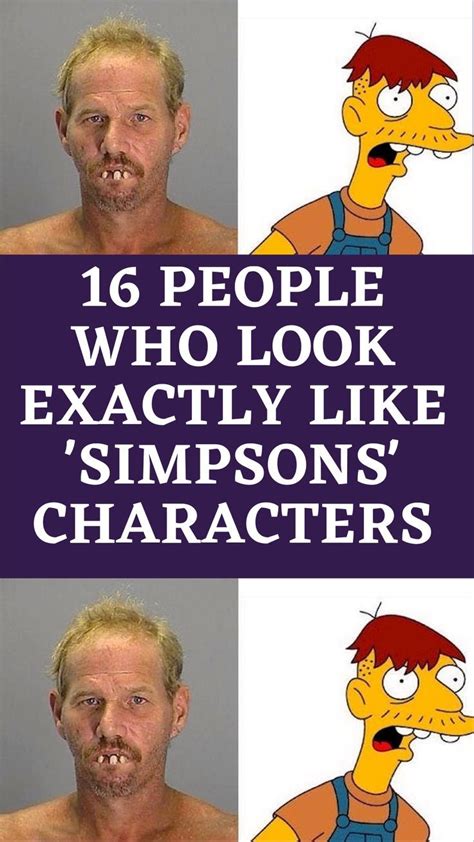 16 People Who Look Exactly Like Simpsons Characters Simpsons
