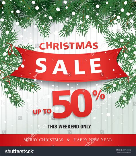 Christmas Sale Vector Banner 347510342 Shutterstock