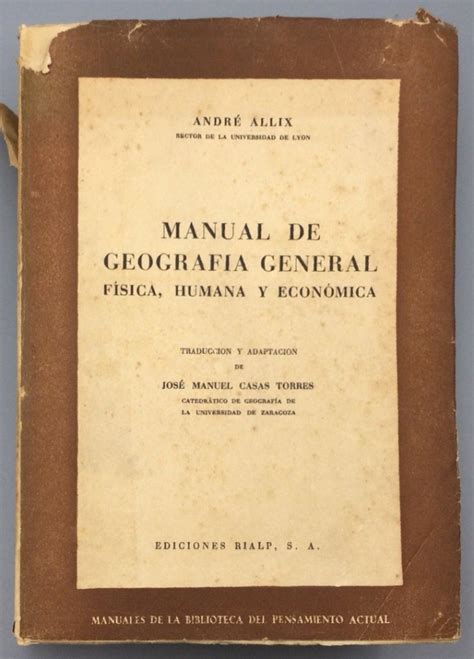 Manual De Geografía General Física Humana Y Económica