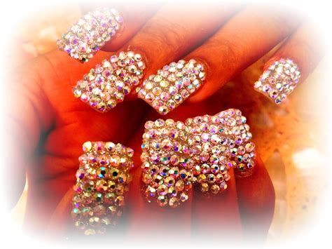 Diamond Nails Full Hand Diamond Nails Bling Nails Nails