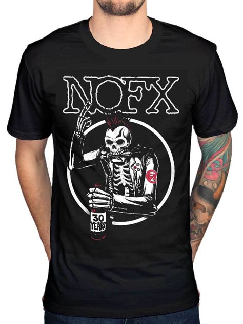 official nofx old skull t shirt punk rock metal band merch fat mike eric melvin men t shirt men