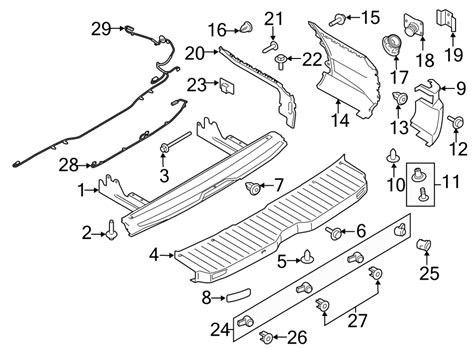 Bk3z16758ac Ford Bumper Cover Support Rail Insulator Northside Ford