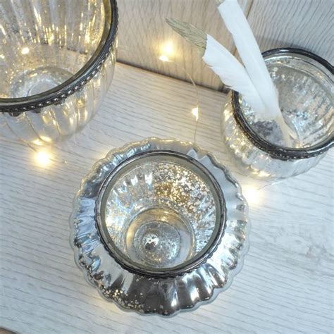 Silver Mercury Glass Votive By Magpie Living