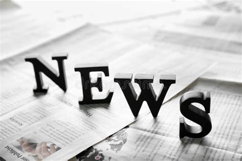 Word News Made Of Black Letters On Newspapers Stock Image Image Of