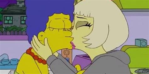 Watch Lady Gaga Kisses Marge Simpson