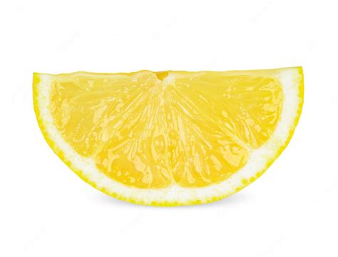 Premium Photo Slice Lemon Isolated On White