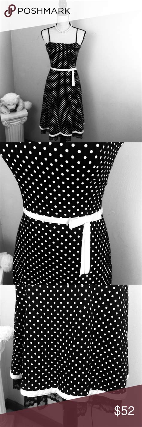 Vintage I N Black White Polka Dots Dress Sz 3 With Images Dot