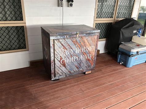 Weathered Painted Wood Crate Chest Freezer Wrap — Rm Wraps Llc