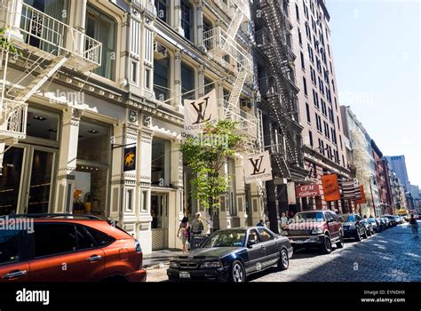 Greene Street In Soho Neighborhood New York City Stock Photo Alamy