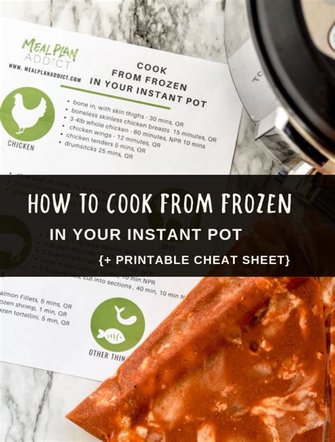 Using tongs, remove the pork chops from the instant pot, and set aside on a plate. How To Cook From Frozen in Your Instant Pot {+free cheat ...