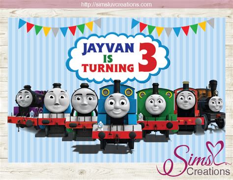 Thomas And Friends Printable Backdrop Banner Train Birthday Poster
