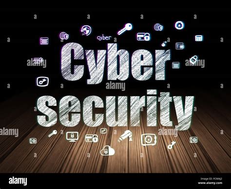 Privacy Concept Cyber Security In Grunge Dark Room Stock Photo Alamy