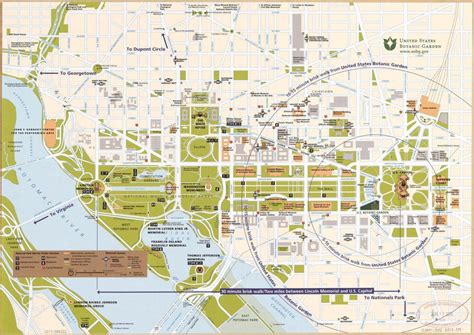 Map Of Washington Dc Walking Walking Tours And Walk Routes Of