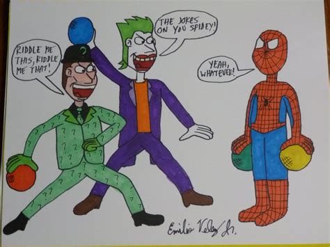 emilio velez jr on twitter spiderman vs riddler and joker dodgeball if you want to see