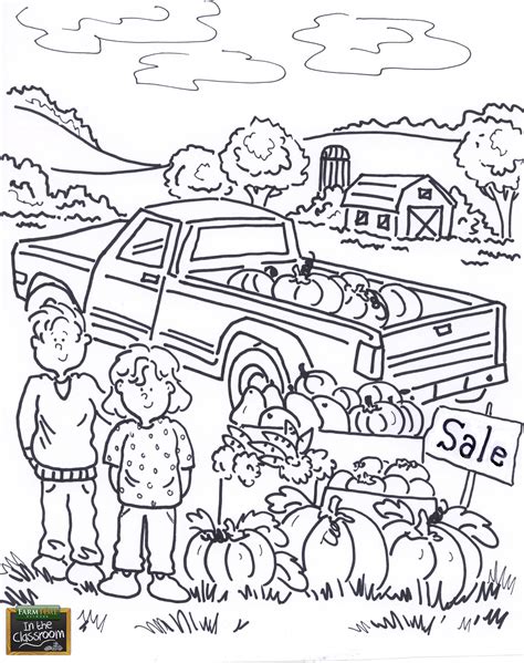 Free Teaching Tool Printable Agricultural Coloring Page