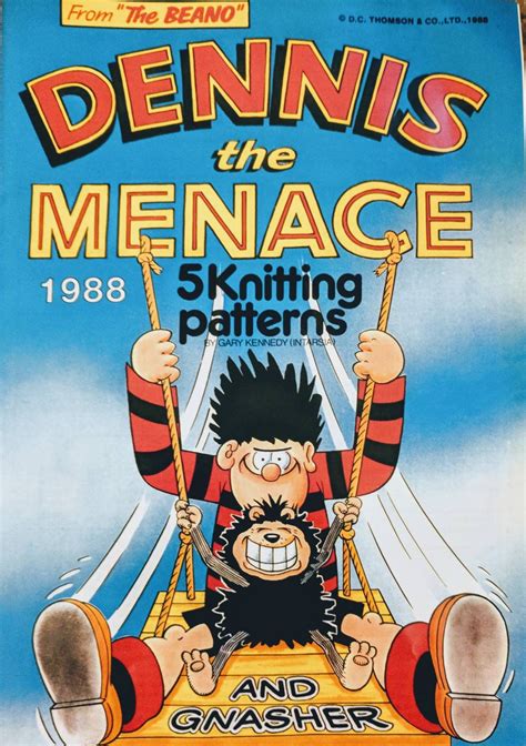 Original Booklet Of Dennis The Menace And Gnasher Knitting Patterns