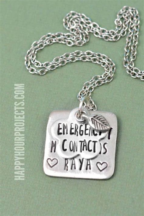 How To Make A Hand Stamped Necklace The Basics Happy Hour Projects