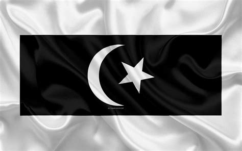The design was created by the federation of malaya. Download wallpapers Flag of Terengganu, silk texture ...