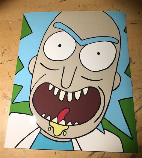 Rick Of Rick And Morty Art Print Head Shots By Artox Love Etsy