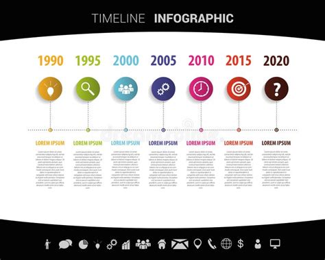 Timeline Infographics With Economic Icons Vector Circular Structure