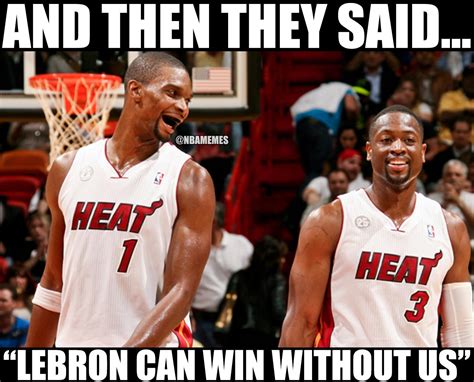 Politics lebron james memes gifs imgflip. NBA Memes on Twitter: "Dwyane Wade & Chris Bosh after ...