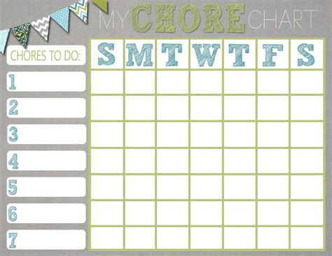 Mrs This And That Free Chore Chart Printablewould Be Cute To Put
