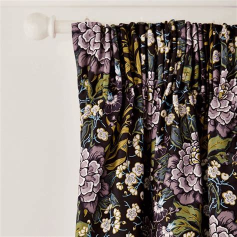 Peony Trail Curtains By Vanda In Midnight Buy Online From The Rug Seller Uk