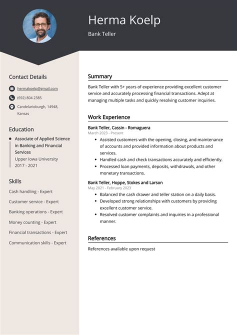 Bank Teller Resume Example (Free Guide)