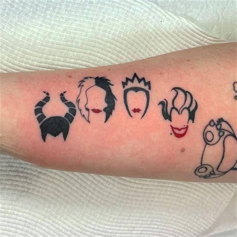 Disney Villains Tattoo On The Inner Arm