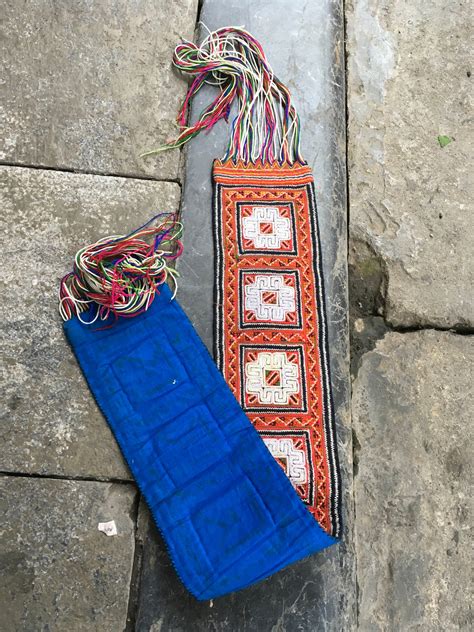 vintage-tribal-white-hmong-women-embroidered-cotton-belt-in-mu-etsy
