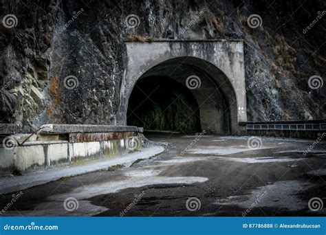 Mountain Tunnel Stock Photo Image Of Person Railroad 87786888