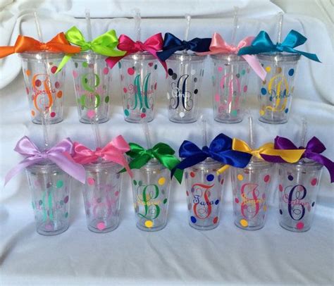 Monogrammed Tumbler Initial Tumbler Personalized Cup And Straw