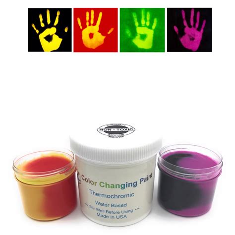 Temperature Activated Color Changing Thermochromic Paint Heat And Cold