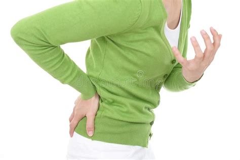 Woman Who Has A Back Pain Stock Image Image Of Female 122192709