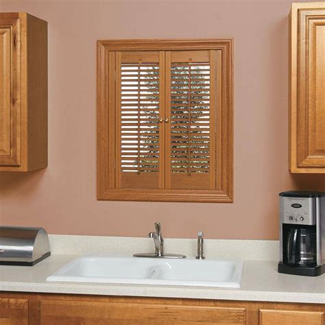 Homebasics Traditional Faux Wood Oak Interior Shutter Price Varies By