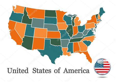 Usa Map Stock Illustration By ©nezezon 69803299