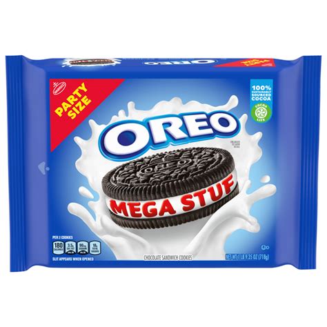 Save On Oreo Chocolate Sandwich Cookies Mega Stuf Party Size Order
