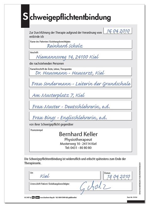 Schweigepflichtentbindung muster kostenlos from www.juraforum.de. Schweigepflichtentbindung für Therapeuten - Praxisbedarf ...