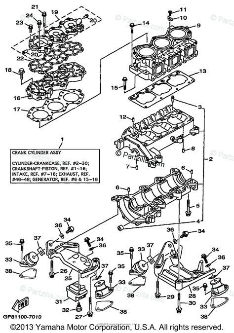 The exhaust manifold is integrated into the cylinder head which lowers the temperature of the exhaust gases and warms up the engine more quickly at cold starts. 1,0 Ecoboost Cylinder Layout : Yamaha Waverunner 2007 OEM Parts Diagram for CYLINDER ... - We ...