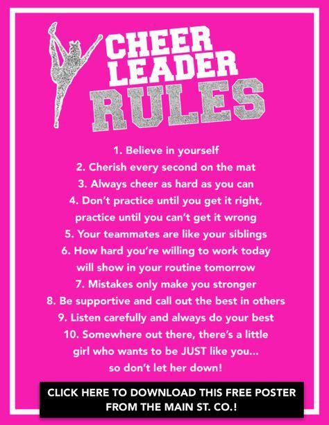 Here are my favorite competition quotes. Cheerleader Rules - Instant Digital Download ...