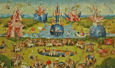 Garden Of Earthly Delights Central Panel Detail 1 Hieronymous Bosch Pintura Artistica