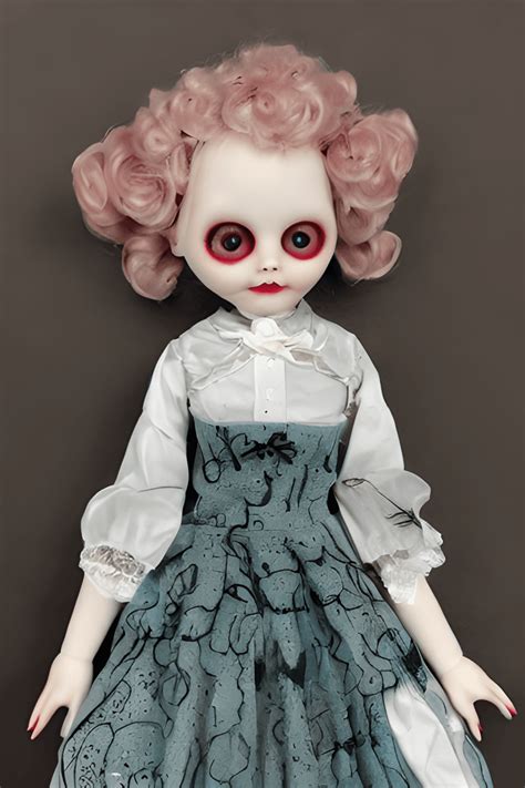 Creepy Spooky Porcelain Doll Runway Ml Blythe Dolls 30mm Glowing
