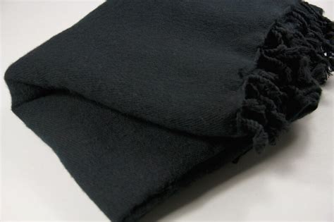 Black Yak Wool Blanket Throws Large Shawl Travel Wrap Wool Etsy